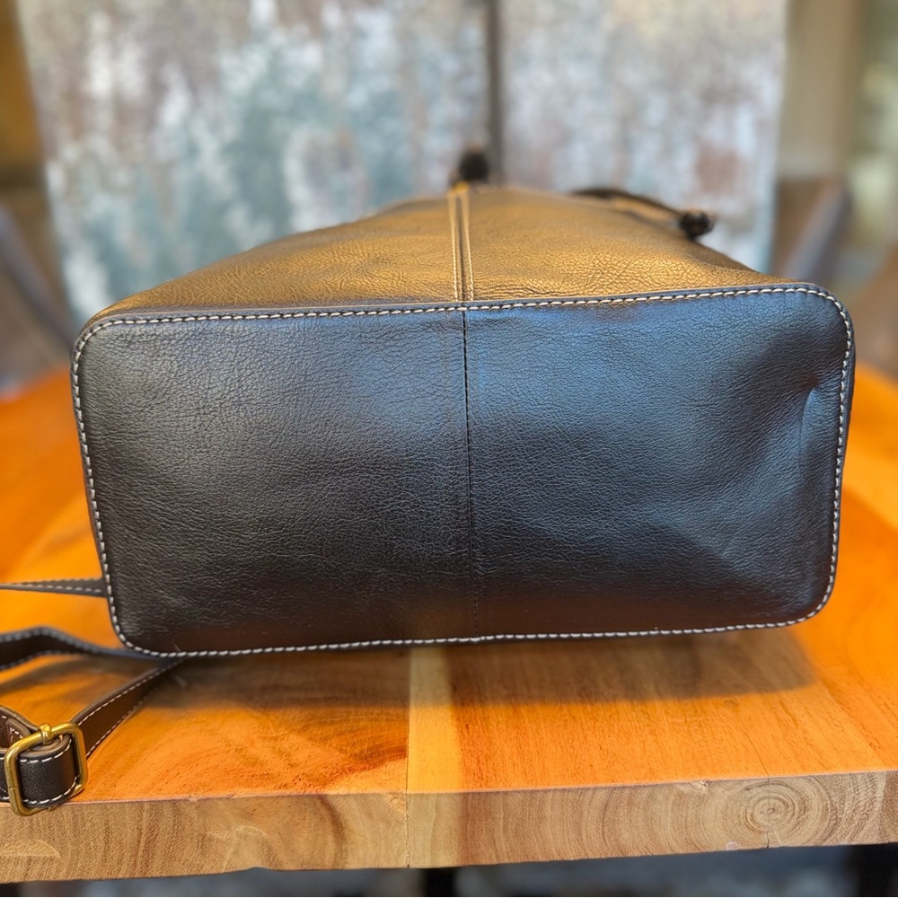 Fossil Luna Vintage Y2K Minimalist Black Leather Backpack(EUC) - Picture 9 of 12